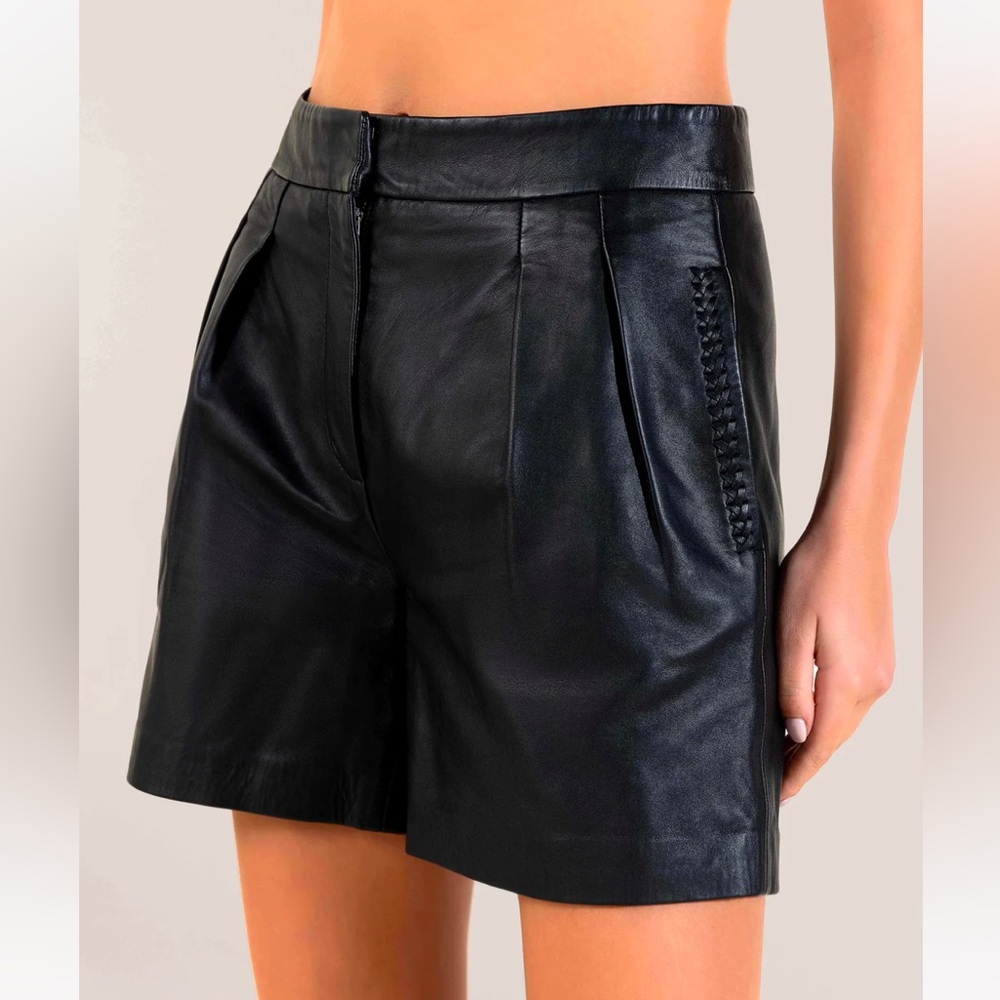 NWT Scarlett Poppies leather shorts 2